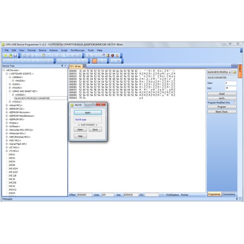 X6/V8 KEYS PROFILES CONVERTER