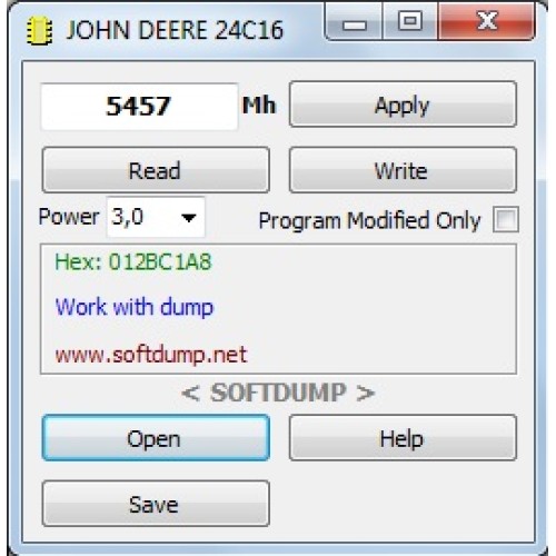 JOHN DEERE HOURS 2416