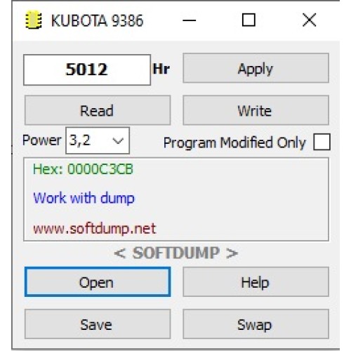 KUBOTA HOURS 93xx