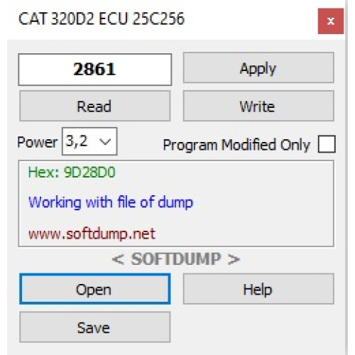 CAT 320D2 ECU 25C256 HOURS CAT 320D2 ECU 25C256 HOURS