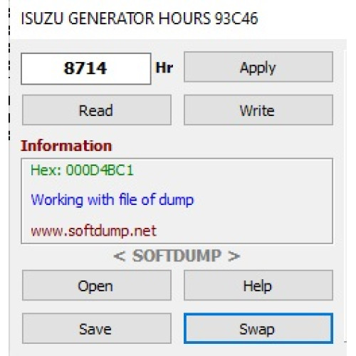 ISUZU GENERATOR HOURS 93C46 ISUZU GENERATOR HOURS 93C46