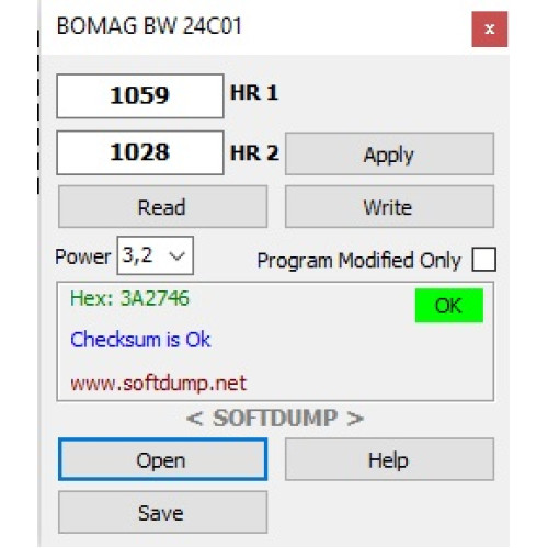 BOMAG MACHINE HOURS 24C01