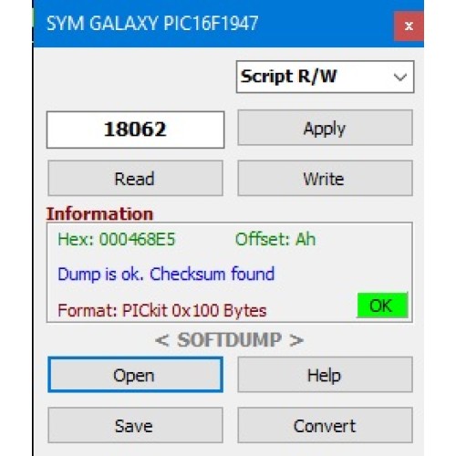SYM GALAXY PIC16f1947 SYM GALAXY PIC16f1947