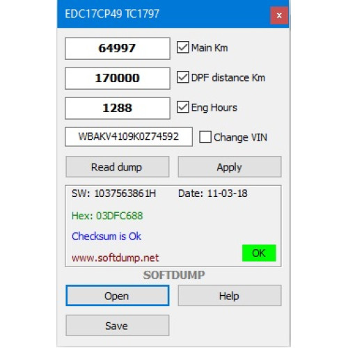 EDC17CP49 TC1797 BMW KM HOURS