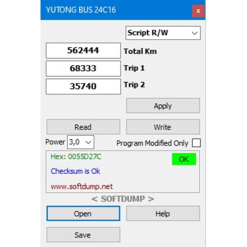 YUTONG BUS ZK6938HB9 24C16