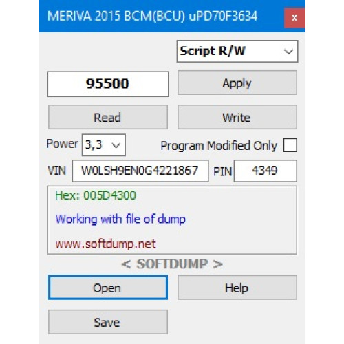 MERIVA 2015 BCM NEC 70F3634