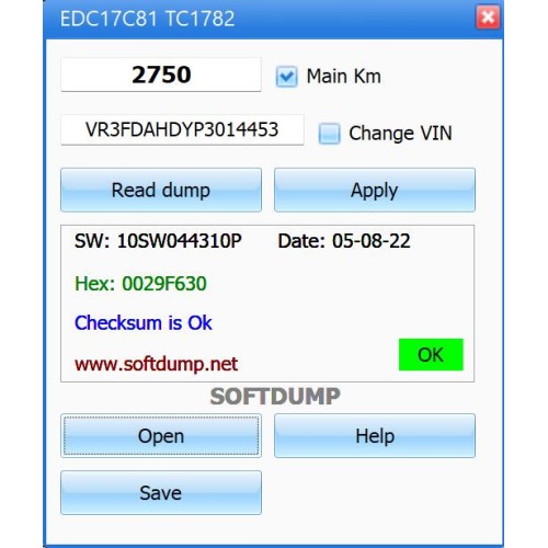 EDC17C81 PSA TC1782 KM