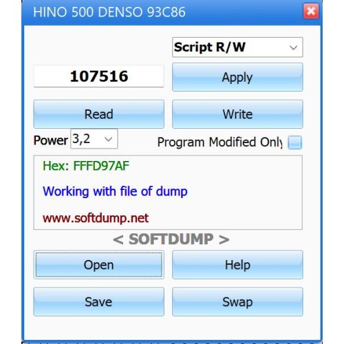 HINO 500 2018- DENSO 93C86