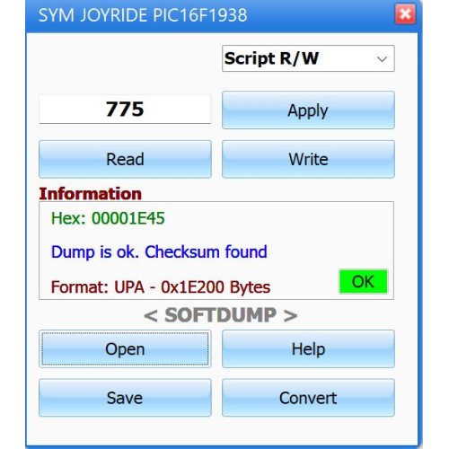 SYM JOYRIDE PIC16F1938