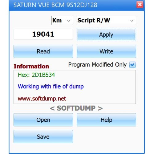 SATURN VUE BCM 9S12DJ128