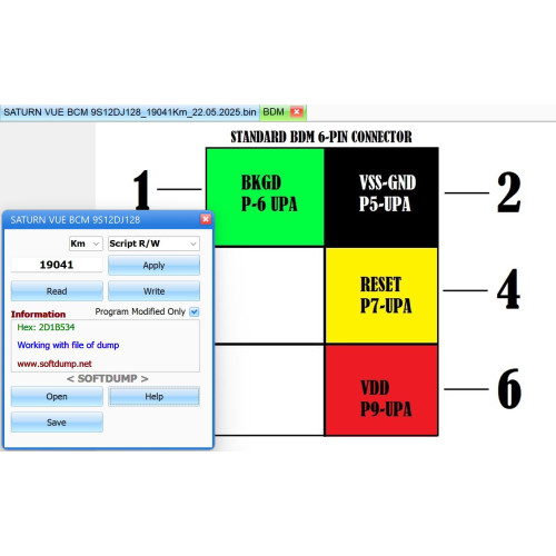 SATURN VUE BCM 9S12DJ128