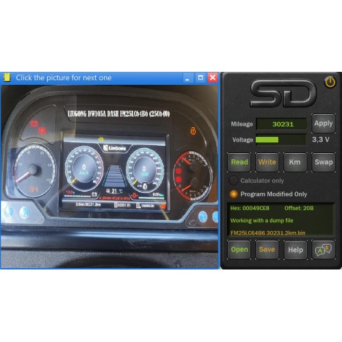 LIUGONG DW105A DASH FM25LC64B6 (25C640) KM