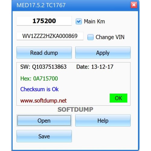 MED17.5.2 TC1767 VAG KM