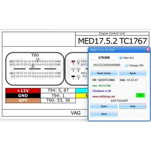 MED17.5.2 TC1767 VAG KM