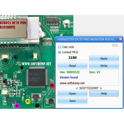 KUBOTA DC70 PRO R5F10DPFJ + ECU 25A320