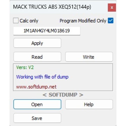 MACK TRUCKS ABS 9S12XEQ512 VIN